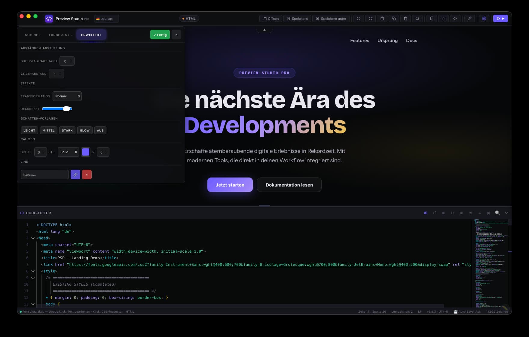 Live-Editor in Aktion (3/3)
